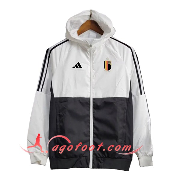 Coupe-Vent Belgique Blanc/Noir 2024/2025