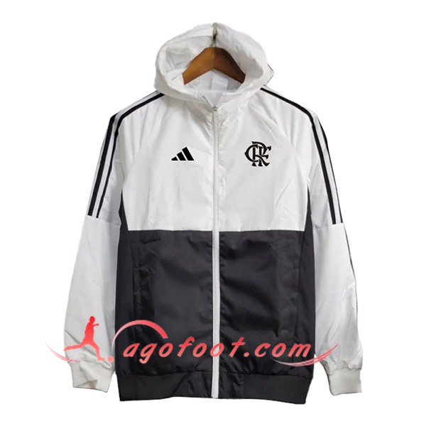 Coupe-Vent Flamengo Blanc/Noir 2024/2025