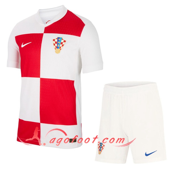 Ensemble Maillot Croatie Domicile + Short UEFA Euro 2024