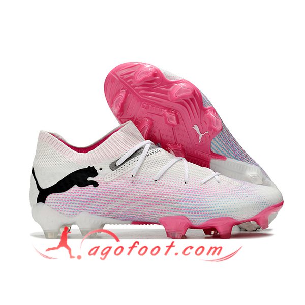 PUMA Chaussures de Foot Puma FUTURE 7 ULTIMATE FG/AG Blanc/Noir/Rose