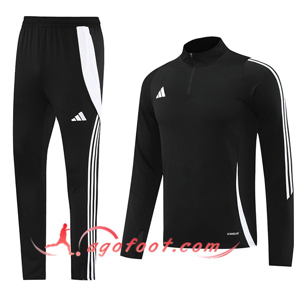Ensemble Survetement de Foot Adidas Noir/Blanc 2024/2025