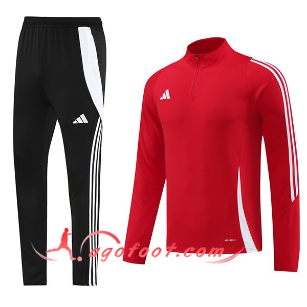 Ensemble Survetement de Foot Adidas Rouge/Blanc 2024/2025