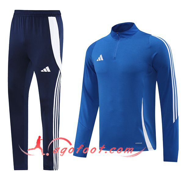 Ensemble Survetement de Foot Adidas Bleu/Blanc 2024/2025