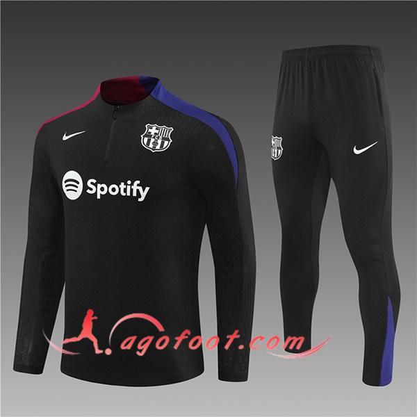 Ensemble Survetement de Foot PSG Enfant Noir/Pourpre 2024/2025