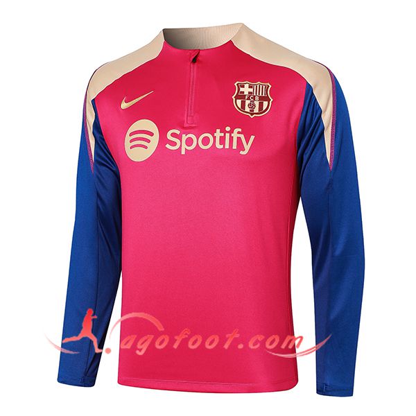 Sweatshirt Training FC Barcelone Rouge/Bleu/Jaune 2024/2025 -02