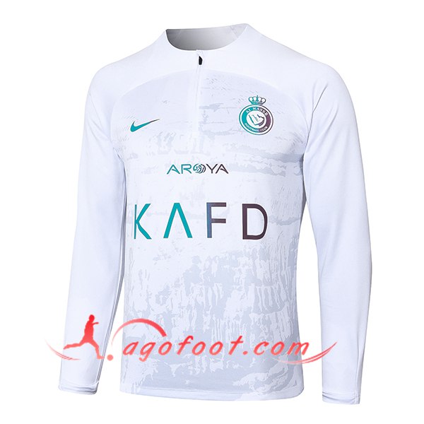 Sweatshirt Training Al-Nassr FC Blanc/Gris 2024/2025
