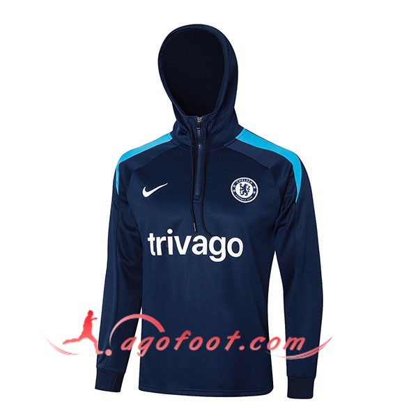 Sweatshirt Training Capuche FC Chelsea Bleu 2024/2025