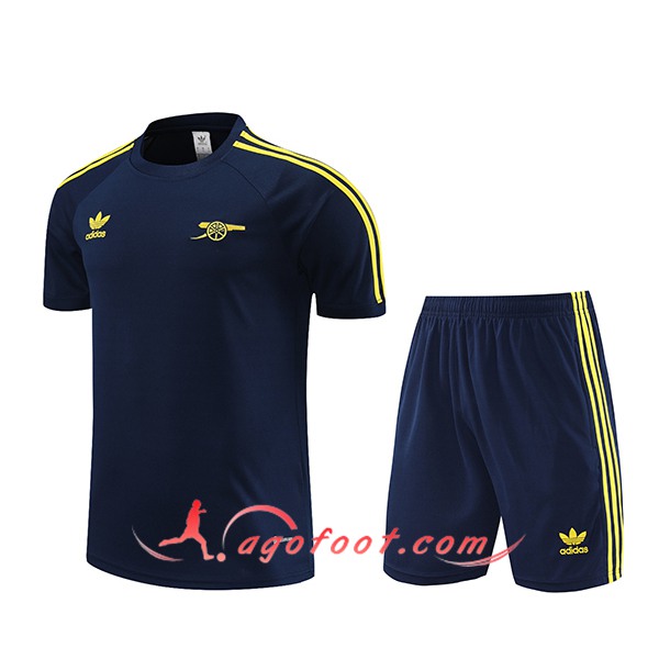 Ensemble Training T-Shirts + Shorts Arsenal Bleu Foncé 2024/2025