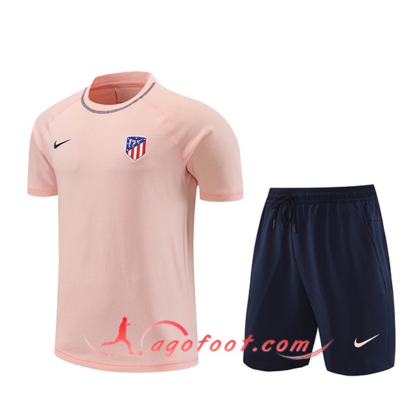 Ensemble Training T-Shirts + Shorts Atletico Madrid Rose 2024/2025