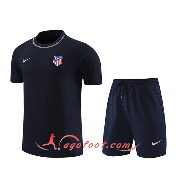 Ensemble Training T-Shirts + Shorts Atletico Madrid Noir 2024/2025