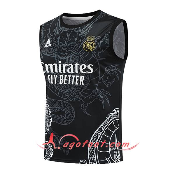 Training Debardeur Real Madrid Noir/Gris/Blanc 2024/2025