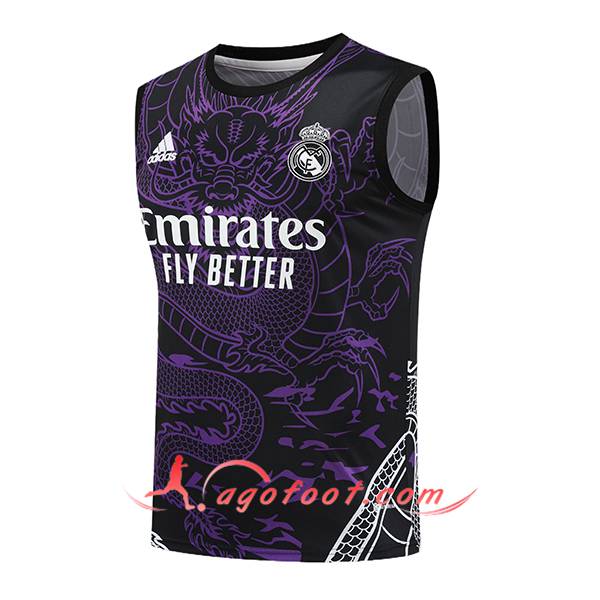 Training Debardeur Real Madrid Pourpre/Noir 2024/2025