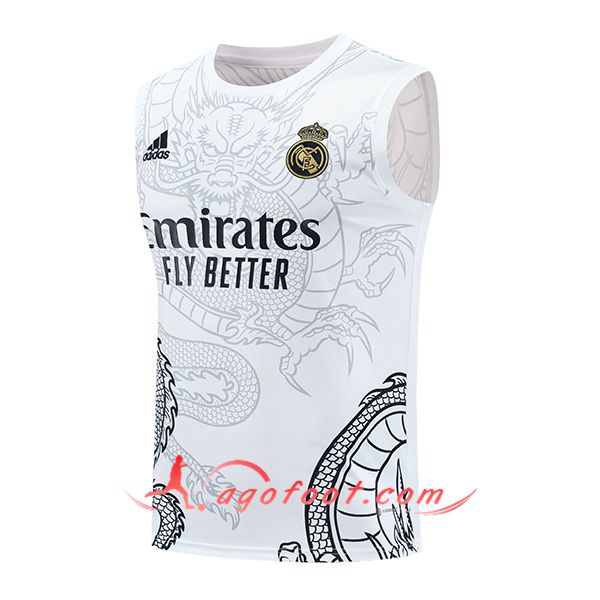 Training Debardeur Real Madrid Blanc/Noir 2024/2025