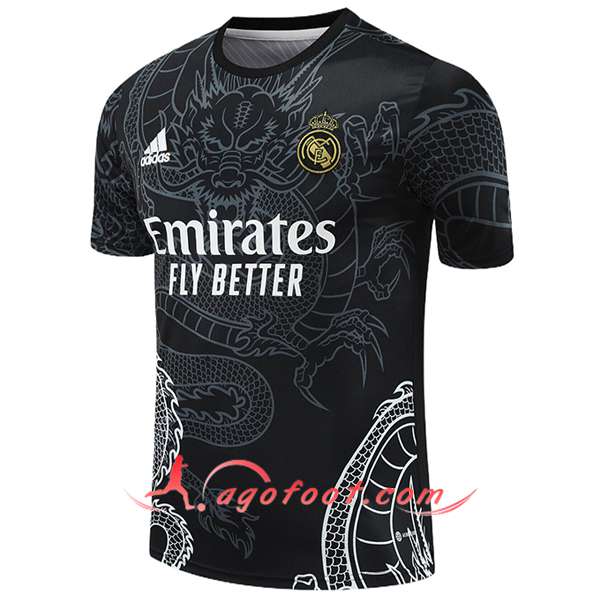 Training T-Shirts Real Madrid Noir/Gris/Blanc 2024/2025