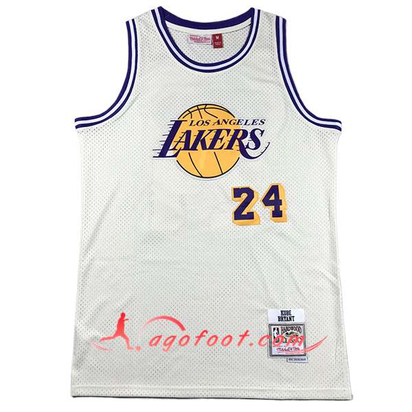 Maillot Los Angeles Lakers (BRYANT #24) 2024/25 Blanc/Jaune/Pourpre