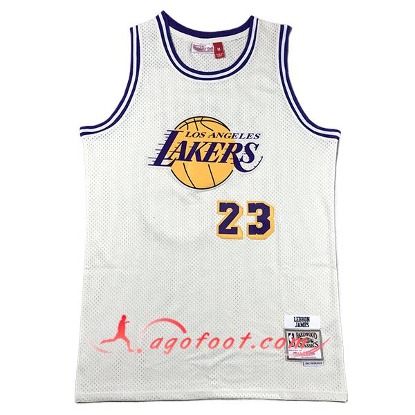 Maillot Los Angeles Lakers (JAMES #23) 2024/25 Blanc/Jaune/Pourpre