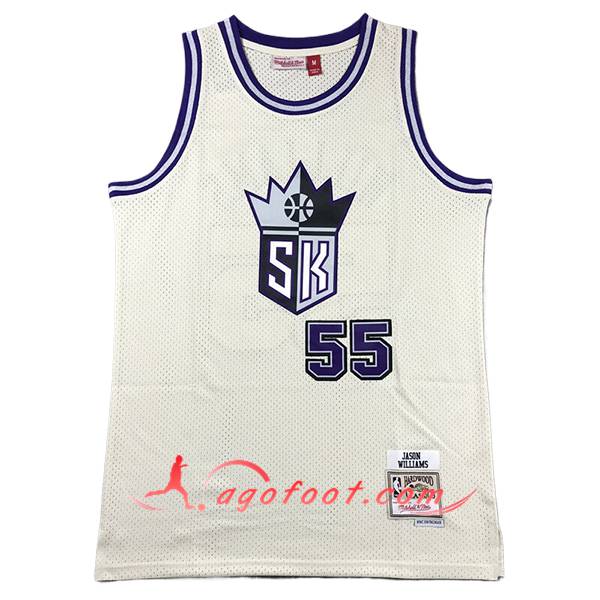 Maillot Sacramento Kings (WILLIAMS #55) 2024/25 Blanc/Pourpre