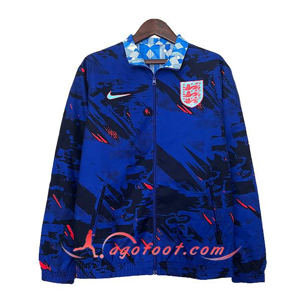 Coupe-Vent Angleterre Bleu/Noir/Rouge 2024/2025