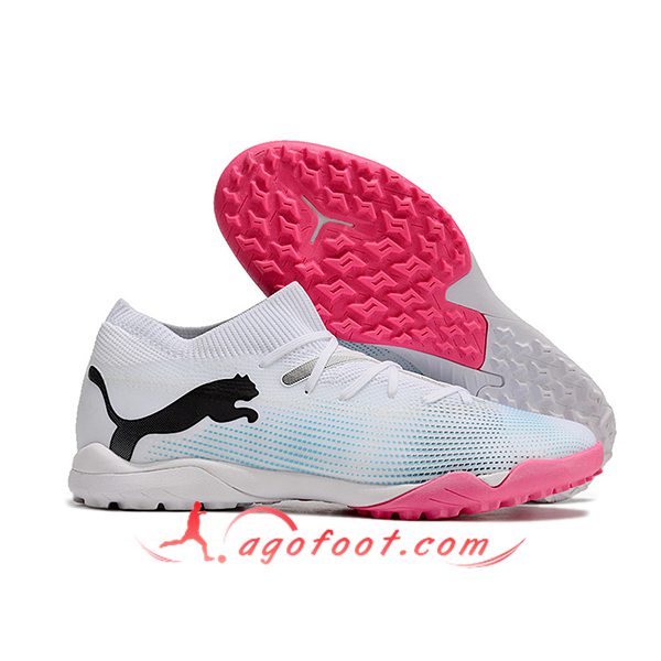 PUMA Chaussures de Foot FUTURE 7 ULTIMATE TF Blanc/Bleu/Rose