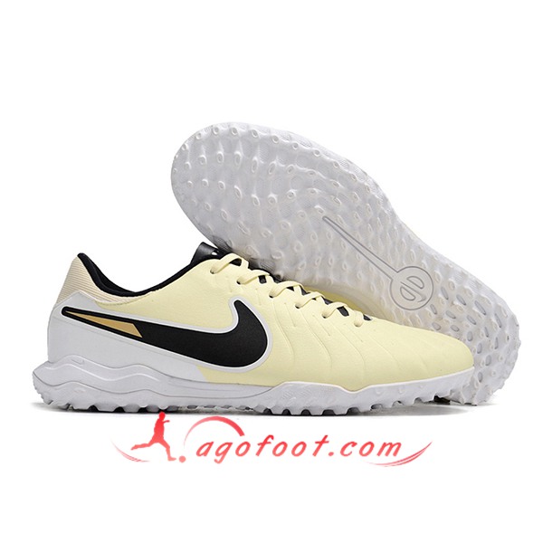 Nike Chaussures de Foot Tiempo Legend X Academy TF Jaune/Noir