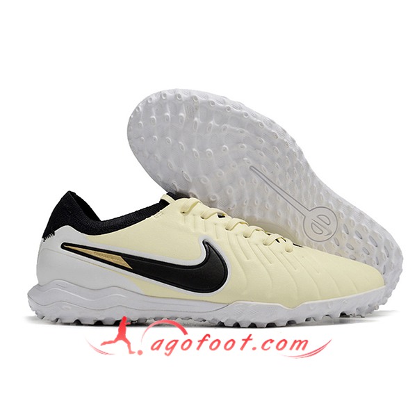 Nike Chaussures de Foot Tiempo Legend X PRO TF Jaune/Noir -02