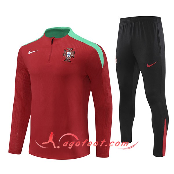 Ensemble Survetement de Foot Portugal Rouge/Vert 2024/2025