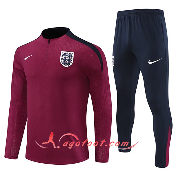 Ensemble Survetement de Foot Angleterre Pourpre/Bleu 2024/2025