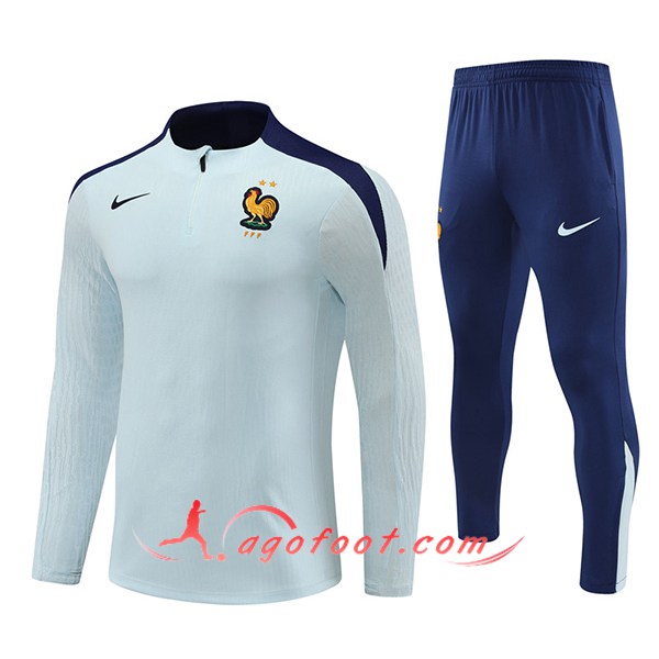 Ensemble Survetement de Foot France Bleu Clair 2024/2025