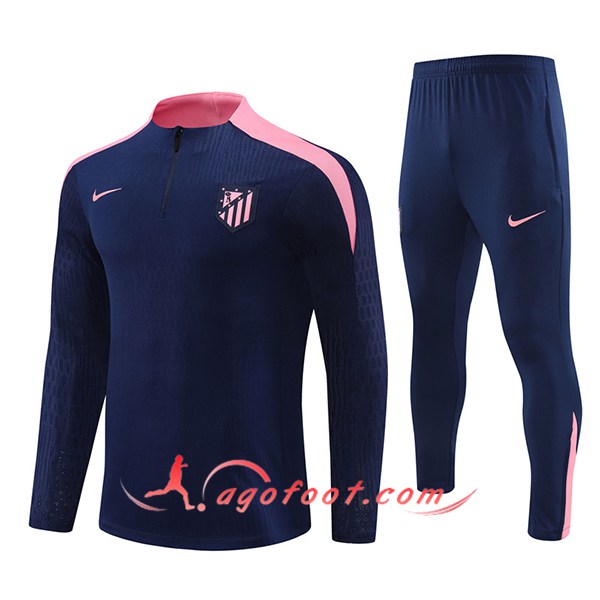 Ensemble Survetement de Foot Atletico Madrid Bleu Marine 2024/2025