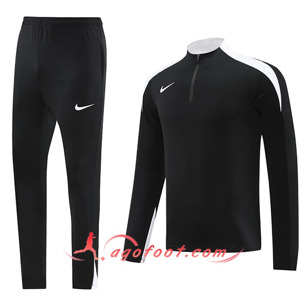Ensemble Survetement de Foot Nike Noir/Blanc 2024/2025 -02