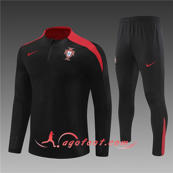 Ensemble Survetement de Foot Portugal Enfant Noir/Rouge 2024/2025