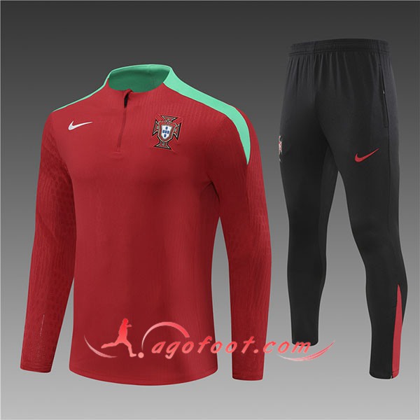 Ensemble Survetement de Foot Portugal Enfant Rouge/Vert 2024/2025