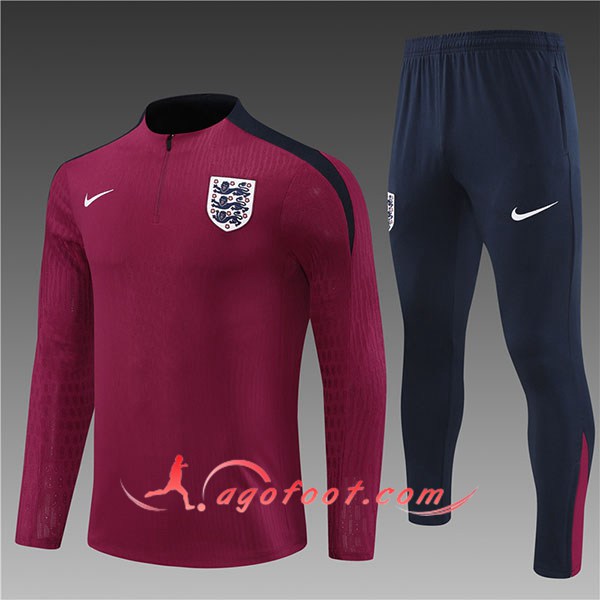 Ensemble Survetement de Foot Angleterre Enfant Pourpre/Bleu 2024/2025