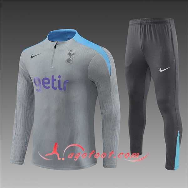 Ensemble Survetement de Foot Tottenham Hotspur Enfant Gris Clair 2024/2025