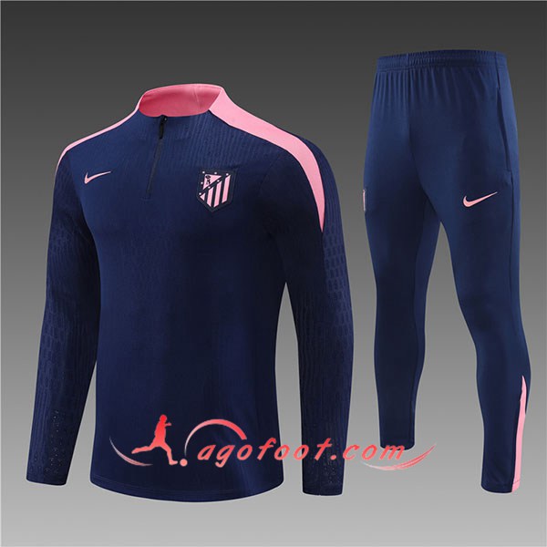 Ensemble Survetement de Foot Atletico Madrid Enfant Bleu Marine 2024/2025