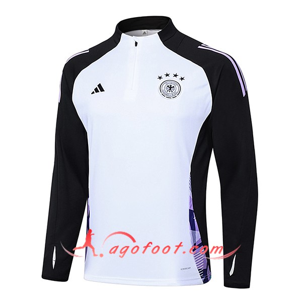 Sweatshirt Training Allemagne Blanc/Noir/Pourpre 2024/2025