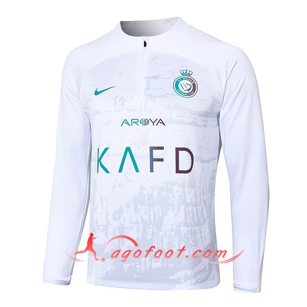 Sweatshirt Training Al-Nassr FC Blanc/Gris 2024/2025