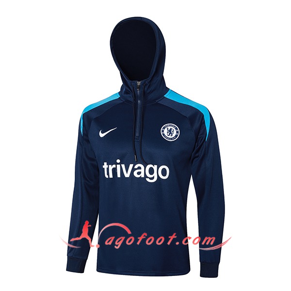 Veste A Capuche FC Chelsea Bleu Foncé 2024/2025