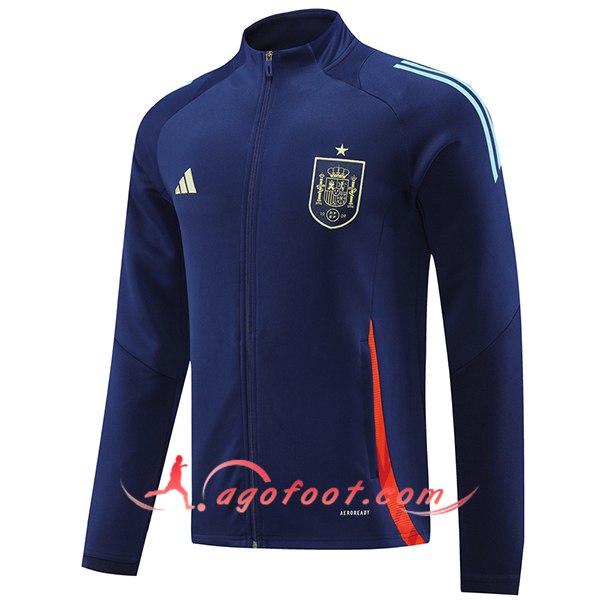 Veste Foot Espagne Bleu Foncé 2024/2025