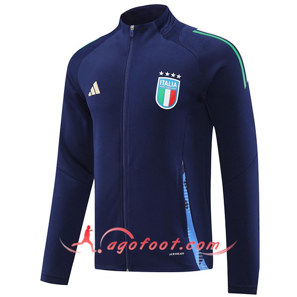 Veste Foot Italie Bleu Foncé 2024/2025