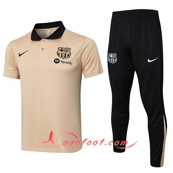 Ensemble Polo Foot FC Barcelone Jaune/Noir 2024/2025