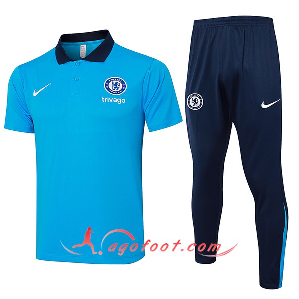 Ensemble Polo Foot FC Chelsea Bleu 2024/2025