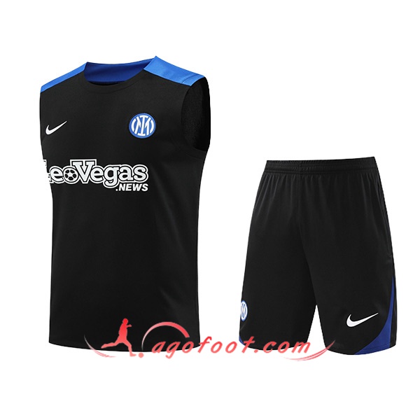 Ensemble Training Debardeur Inter Milan Noir/Bleu 2024/2025