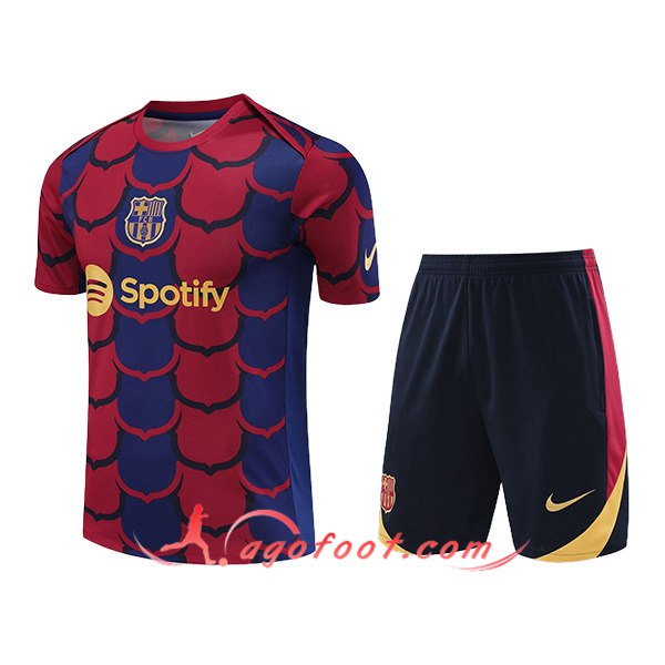 Ensemble Training T-Shirts FC Barcelone Bleu/Rouge 2024/2025