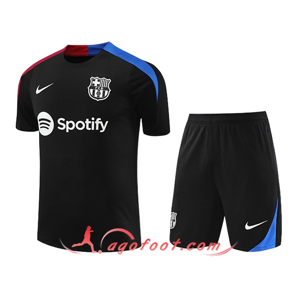 Ensemble Training T-Shirts FC Barcelone Noir/Bleu/Rouge 2024/2025