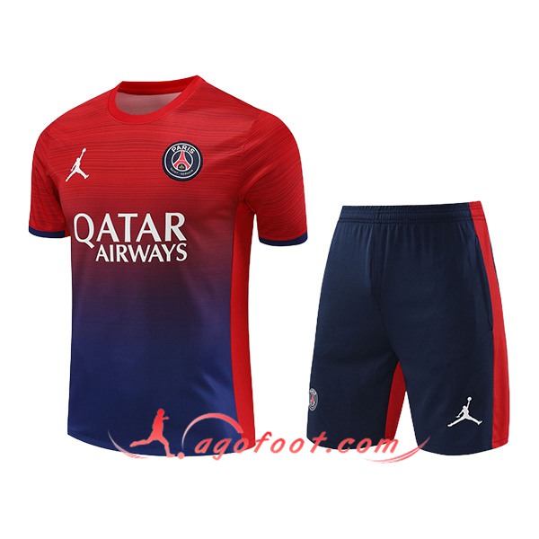 Ensemble Training T-Shirts PSG Rouge/Bleu 2024/2025