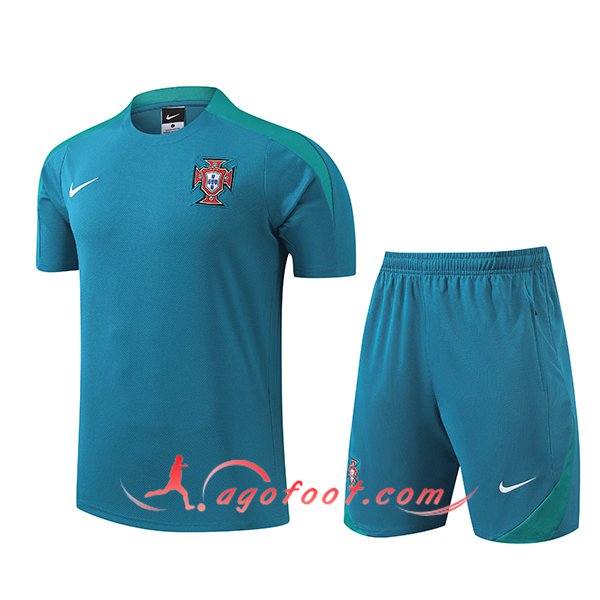 Ensemble Training T-Shirts Portugal Bleu 2024/2025