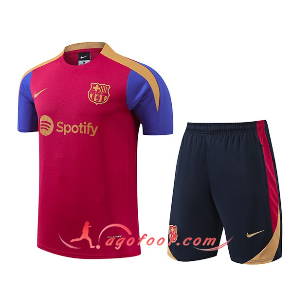 Ensemble Training T-Shirts FC Barcelone Rouge/Bleu/Jaune 2024/2025