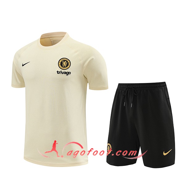 Ensemble Training T-Shirts FC Chelsea Beige 2024/2025