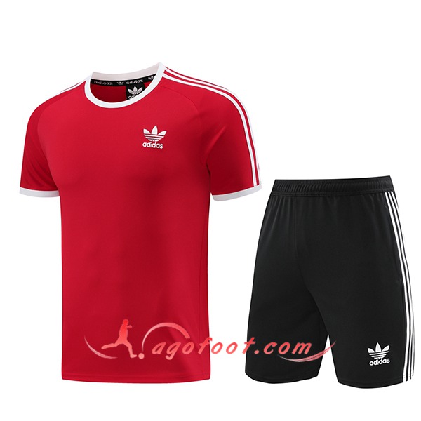 Ensemble Training T-Shirts Adidas Rouge 2024/2025